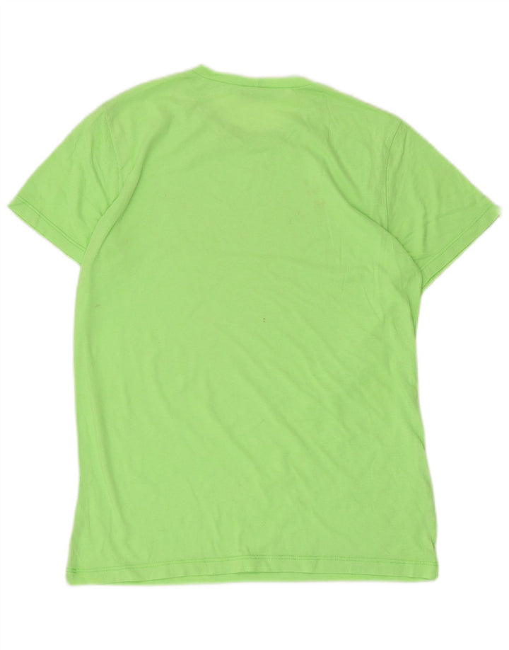 Camiseta feminina gráfica Benetton UK 12 verde médio