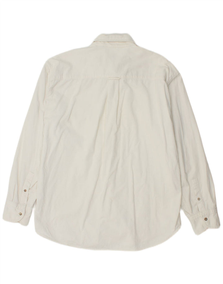 Camisa masculina de veludo WAMPUM XL branca