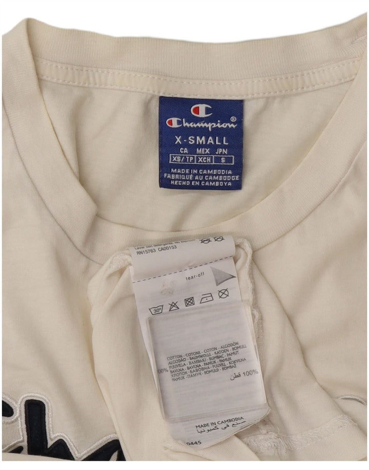 Camiseta gráfica masculina Champion XS algodão branco