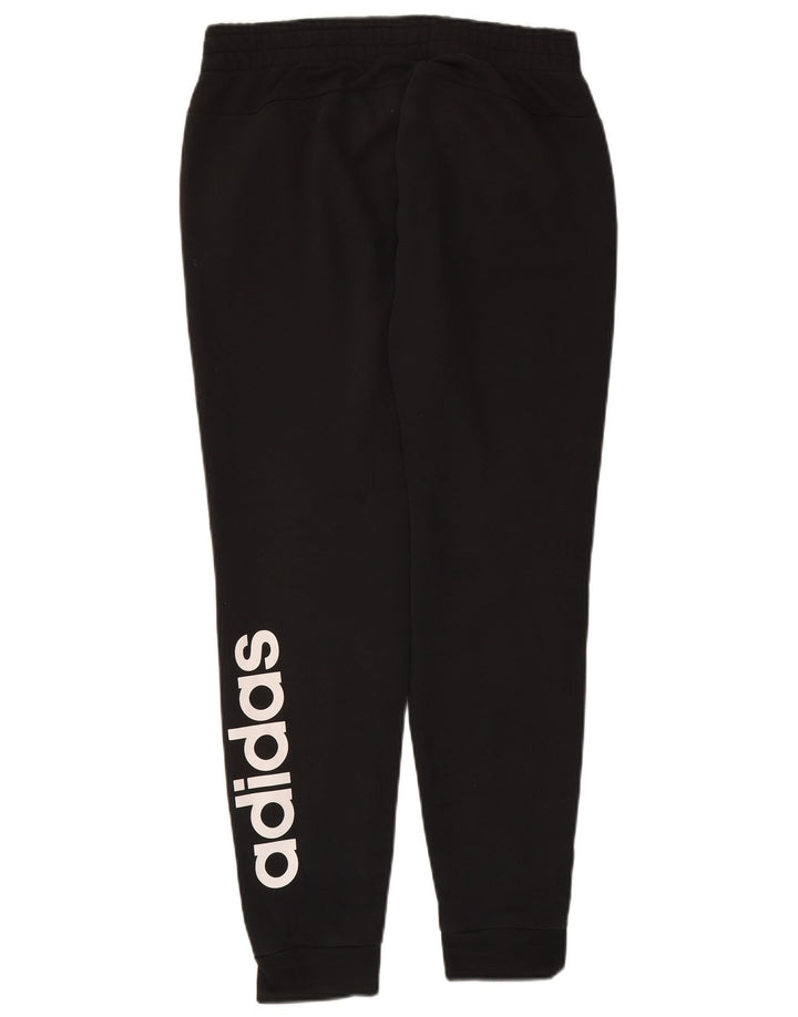 ADIDAS Womens Graphic Tracksuit Calças Joggers UK 12/14 Médio Preto