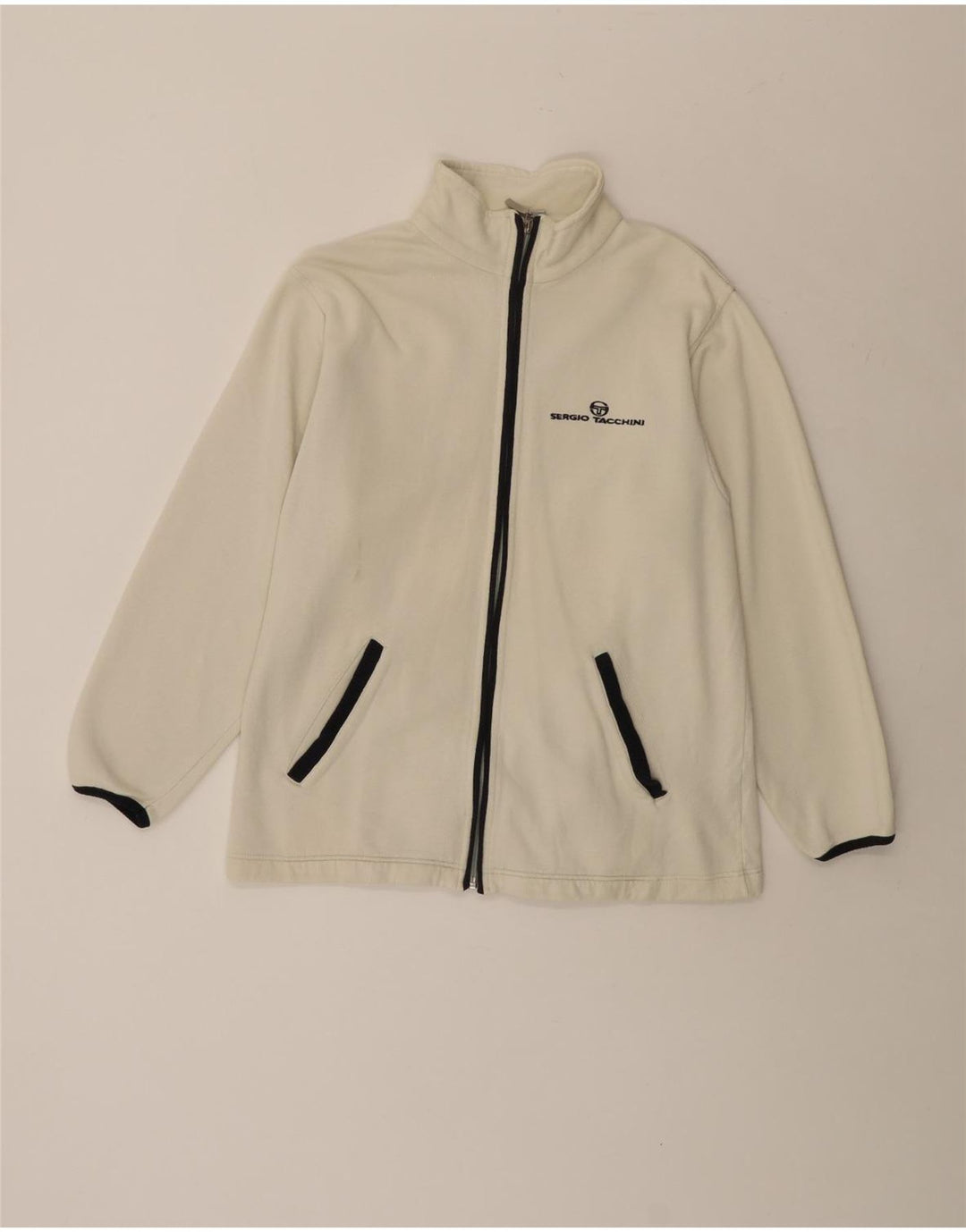 Sergio Tacchini Mens Treino Top Jaqueta Pequena Off White