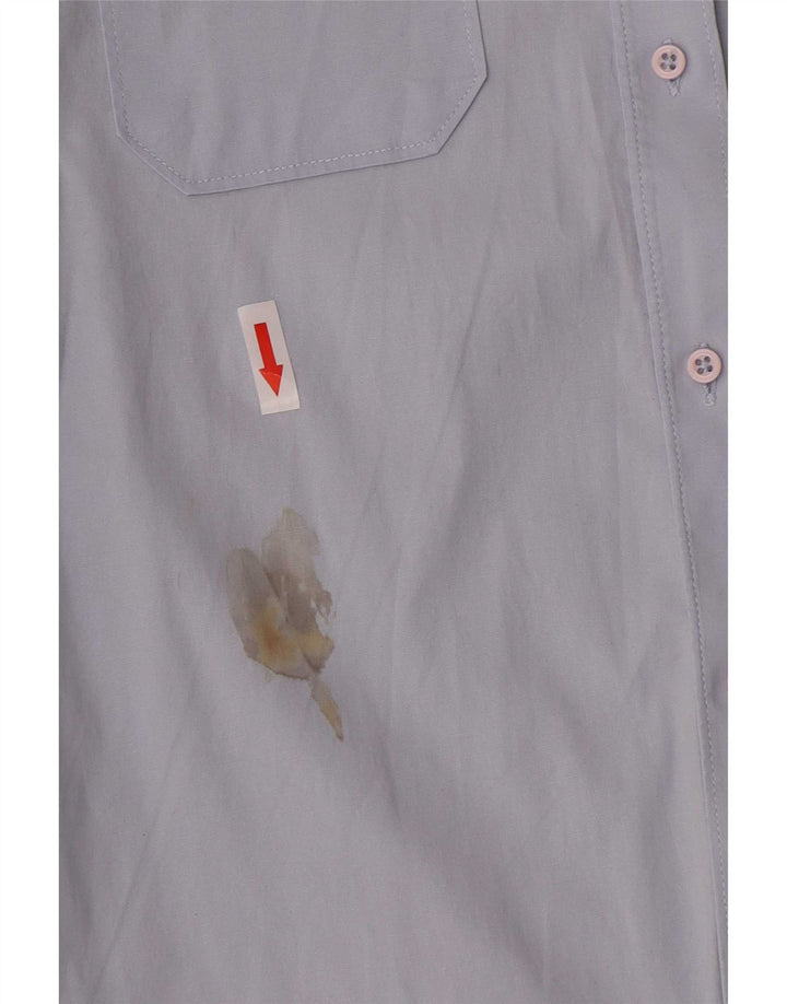 Camisa feminina de manga curta Carhartt UK 8 pequena azul