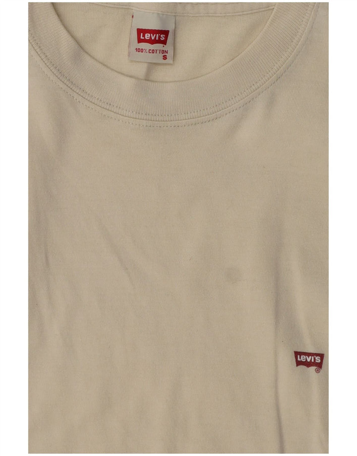 Camiseta masculina Levi's Top pequeno algodão bege