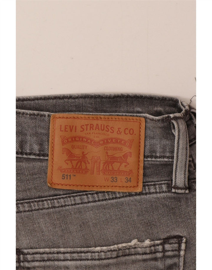 Jeans Levis 511 Slim Masculino W33 L34 Cinza