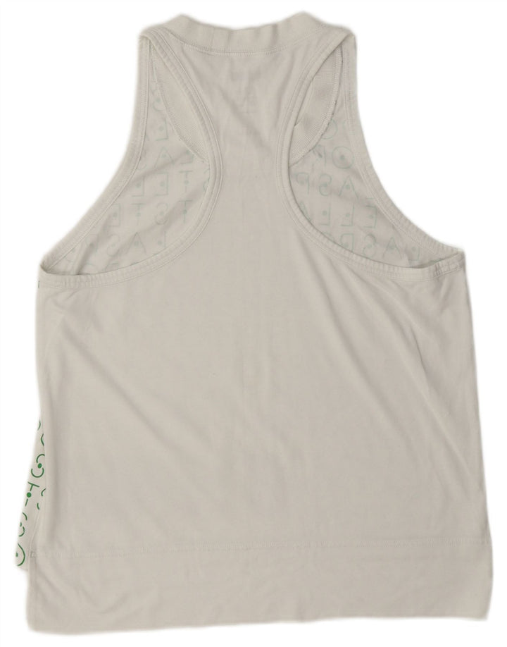 Adidas Womens Stella Graphic Vest Top Reino Unido 12/14 Médio Branco
