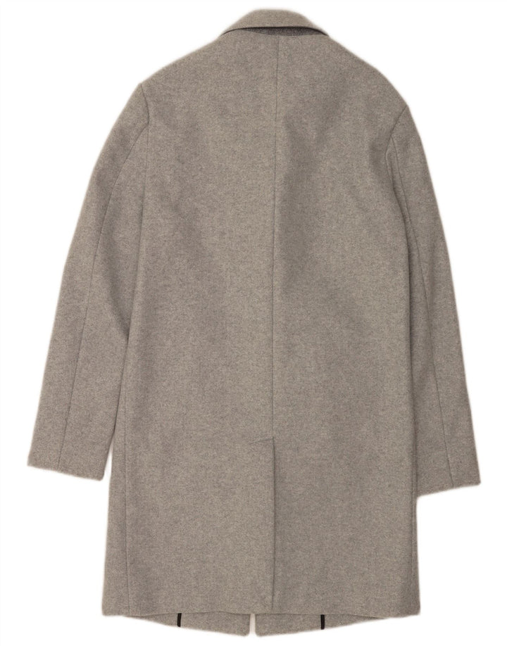 Sobretudo masculino Zara UK 34 XS poliéster manchado cinza