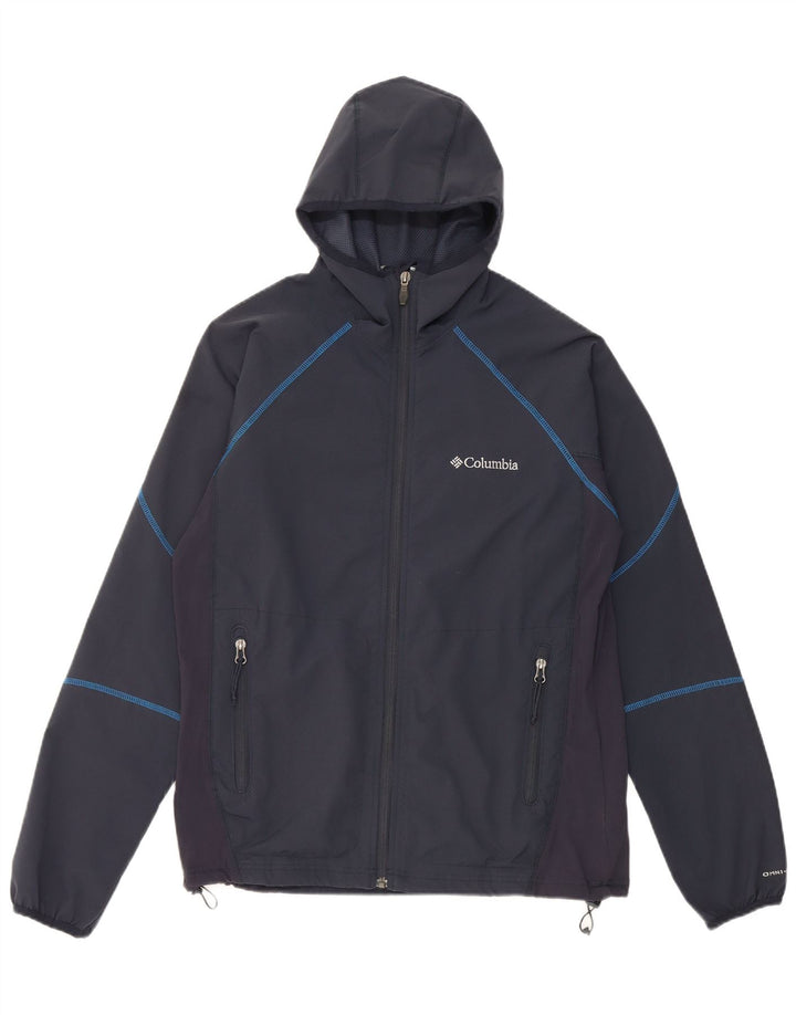 Jaqueta Columbia masculina Omni-Shield com capuz e moletom médio azul marinho