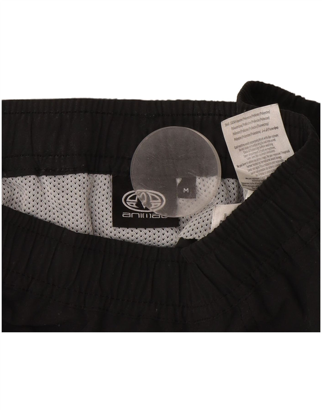 Animal Mens Graphic Natação Shorts Poliéster Preto Médio