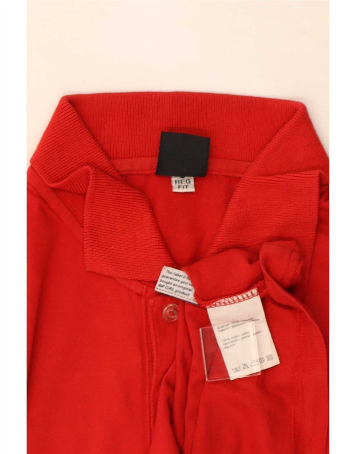 Camisa polo masculina Rip Curl pequena de algodão vermelho