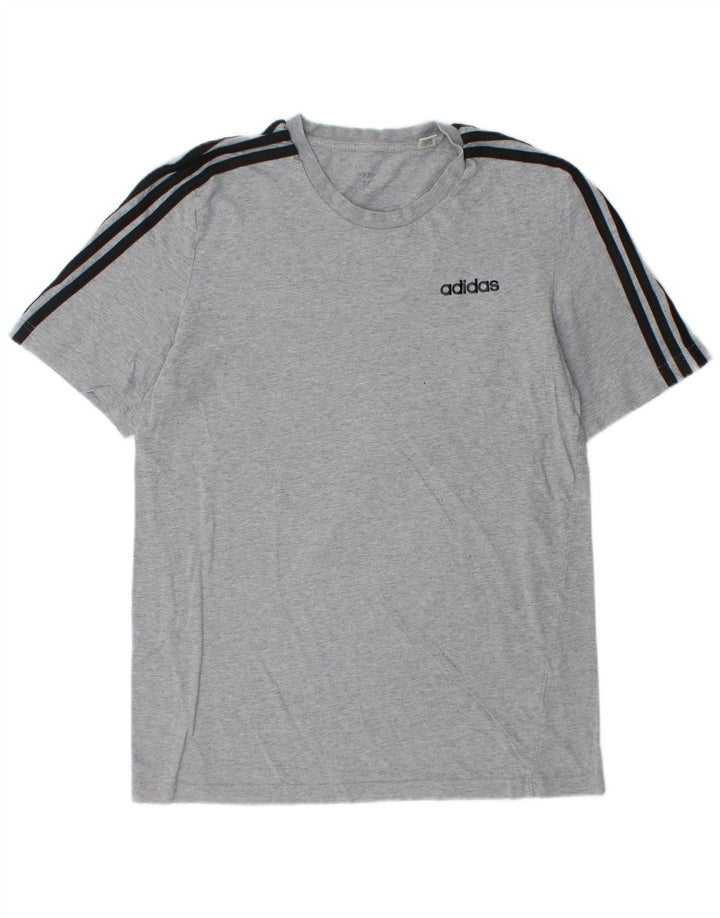 Camiseta masculina ADIDAS Top cinza médio manchado