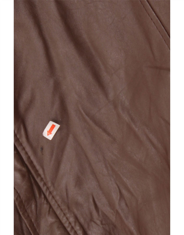 Jaqueta de couro masculina VINTAGE IT 56 3XL marrom