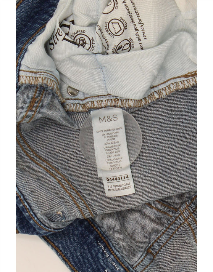 Jeans retos masculinos Marks & Spencer W40 L29 algodão azul