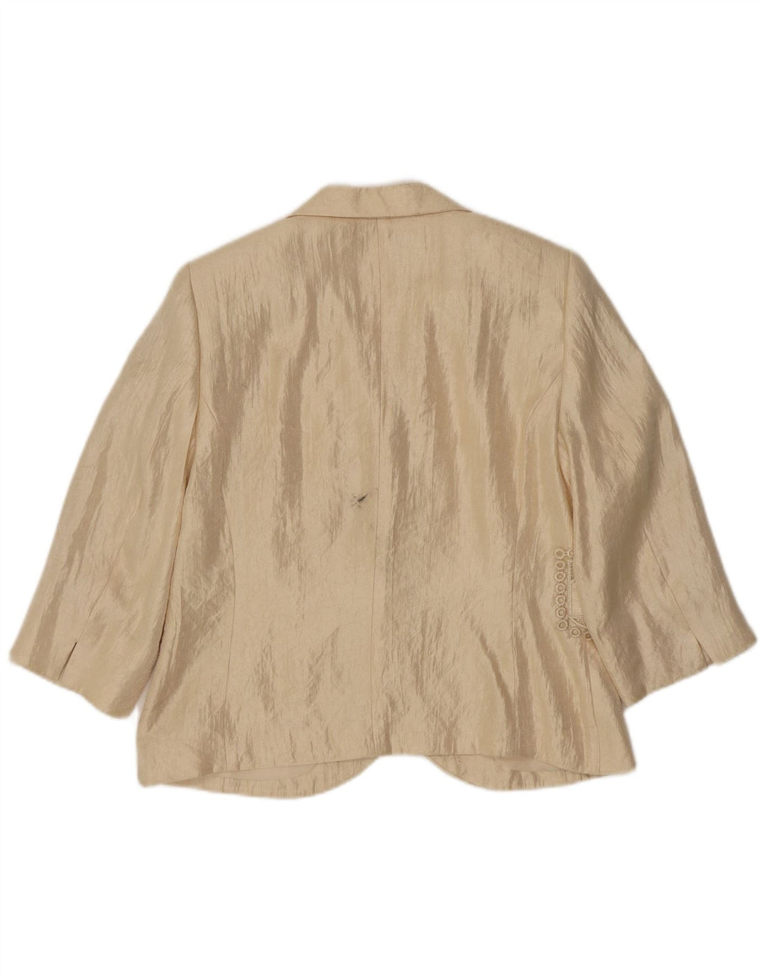 Jaqueta blazer feminina vintage manga 3/4 2 botões IT 42 bege médio