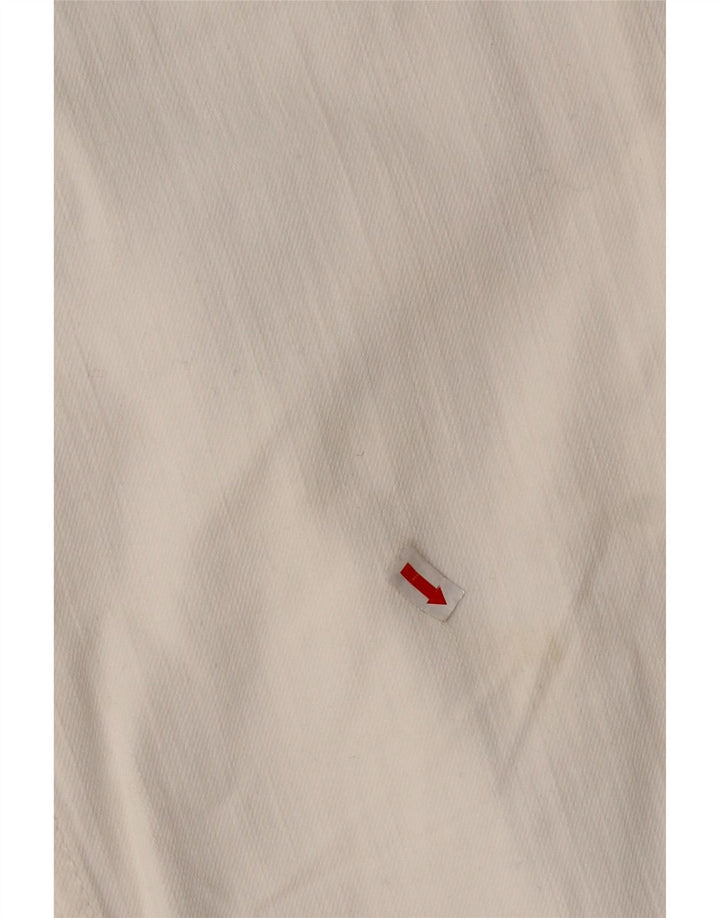 Guess Mens Straight Jeans W34 L36 Algodão Branco