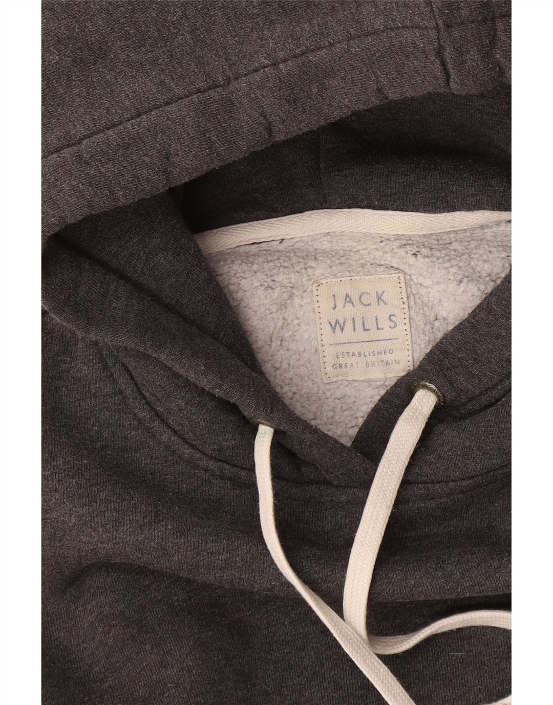 Jumper feminino com capuz gráfico JACK WILLS Reino Unido 14 cinza médio