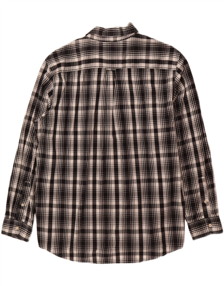 Camisa masculina CHAPS XL algodão xadrez preto