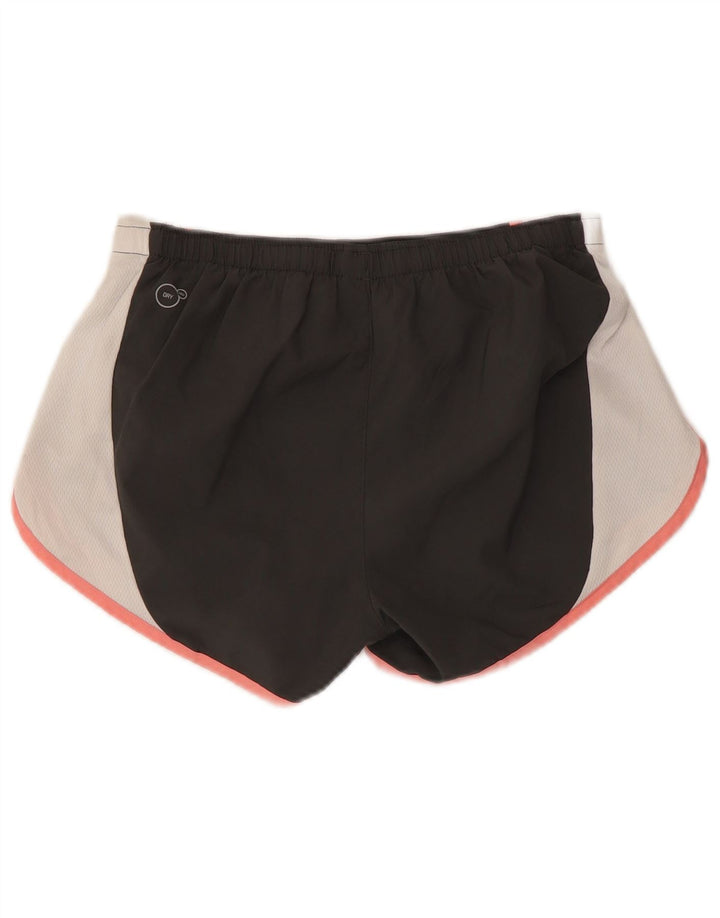 Shorts esportivos femininos PUMA UK 10 pequeno preto colorblock poliéster