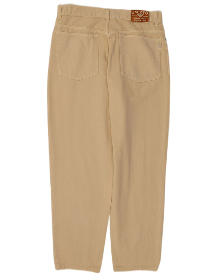 Jacky-O Mens Tapered Jeans W34 L30 Algodão Bege