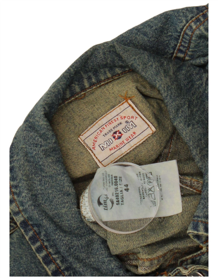 Jaqueta jeans feminina VINTAGE IT 44 algodão azul médio