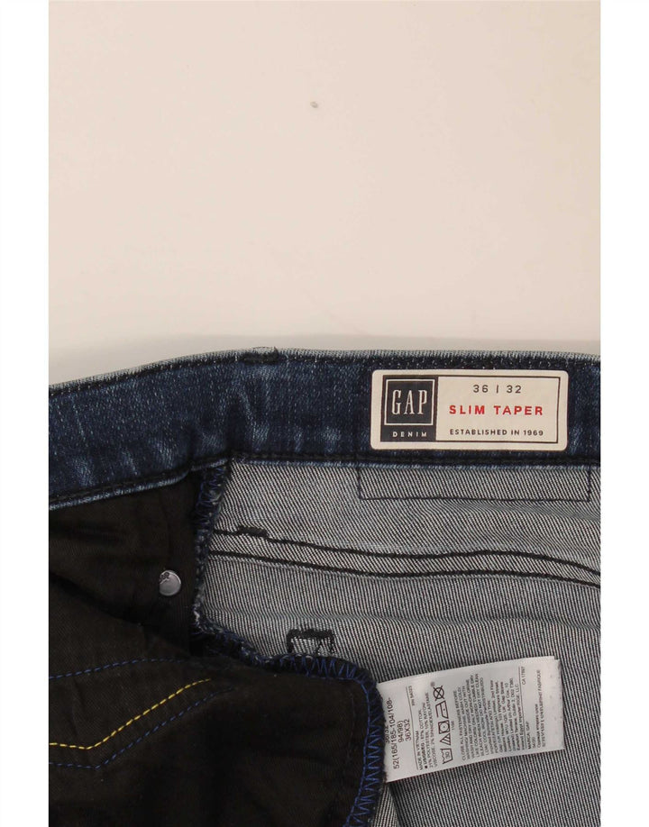 Gap Mens Slim Tapered Jeans W36 L32 Azul Algodão