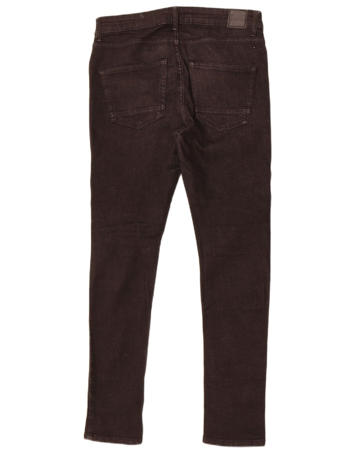Bench Mens Skinny Jeans W32 L32 Algodão Preto