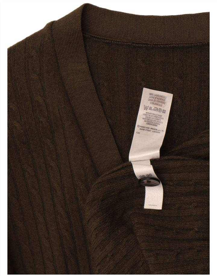 Suéter feminino Marks & Spencer St. Michael Cardigan Reino Unido 14 grande cáqui