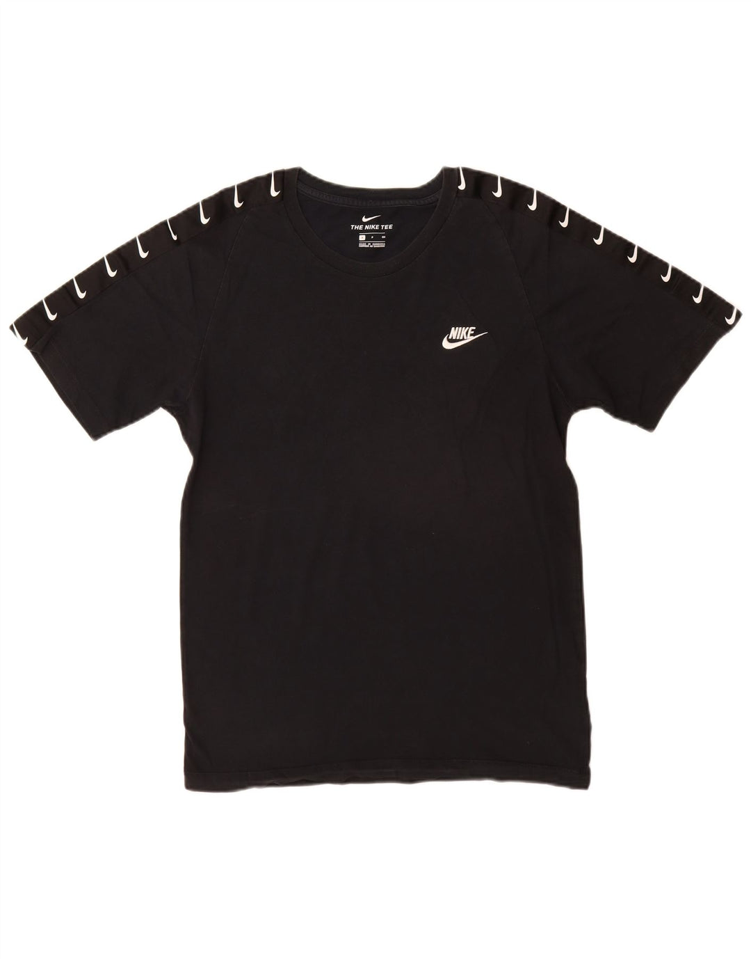 Camiseta Nike masculina gráfica top pequeno algodão preto