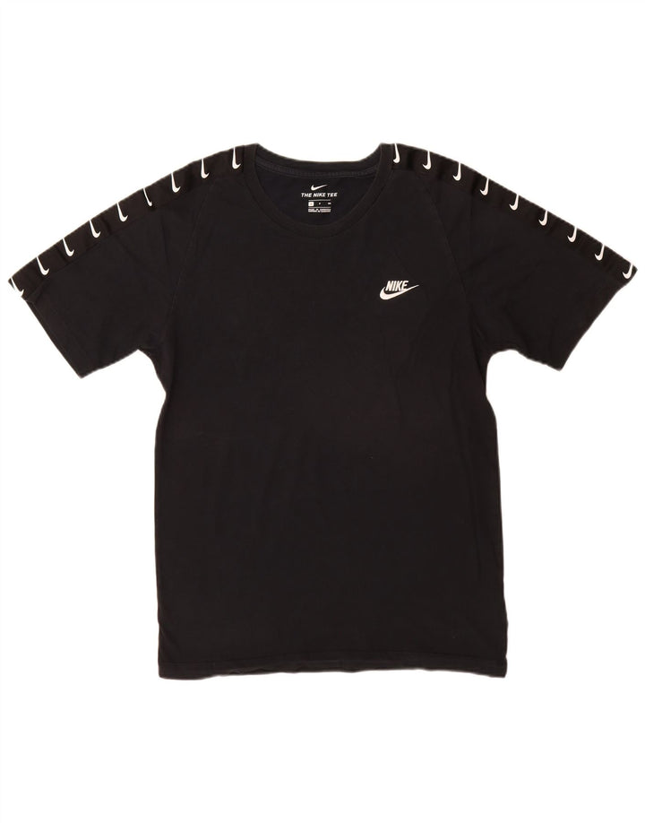 Camiseta Nike masculina gráfica top pequeno algodão preto