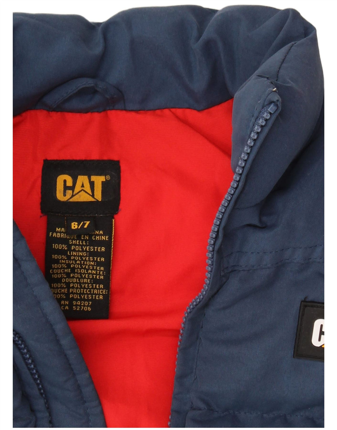 Colete acolchoado CAT Girls 6-7 anos poliéster azul