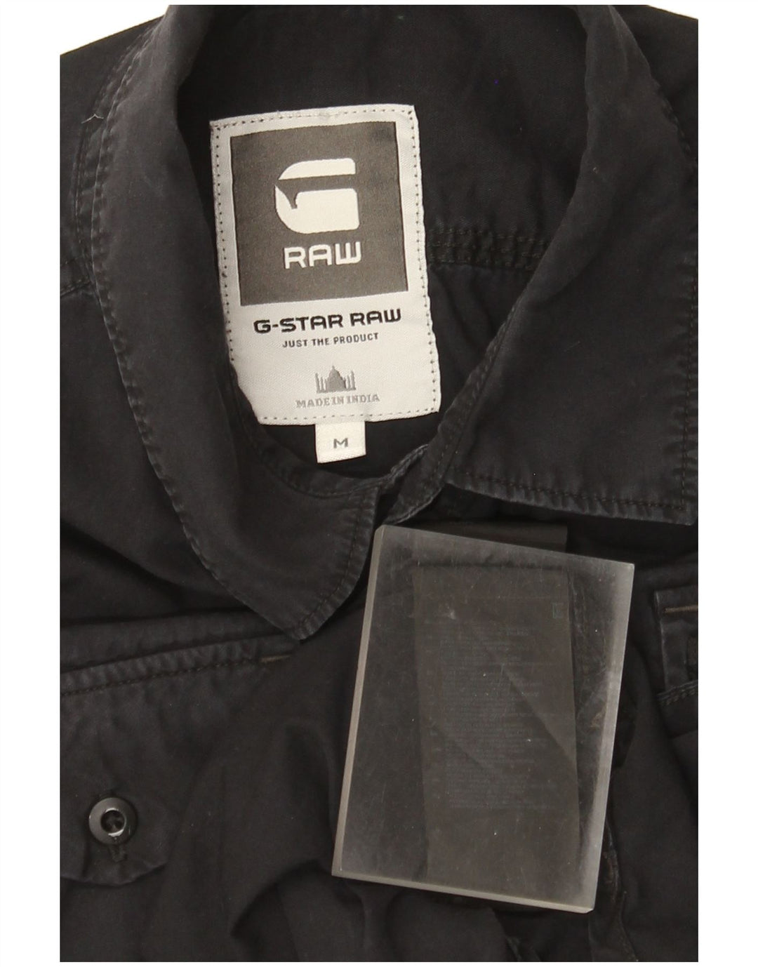 Camisa masculina G-Star de algodão preto médio