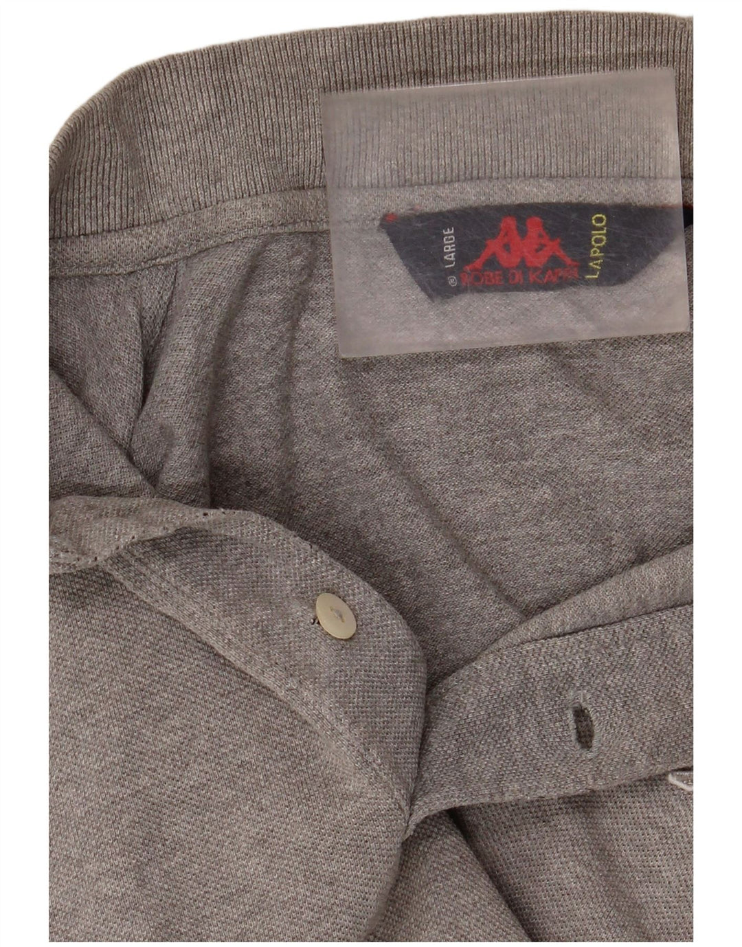 Camisa polo masculina de manga comprida KAPPA grande cinza