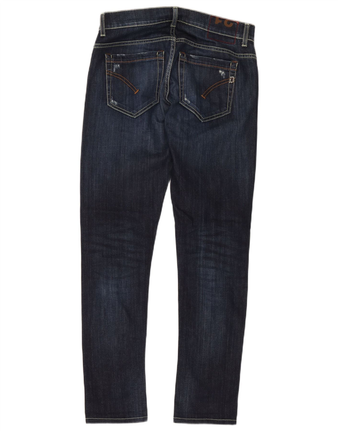 Dondup Mens Slim Jeans W31 L30 Azul Marinho Algodão