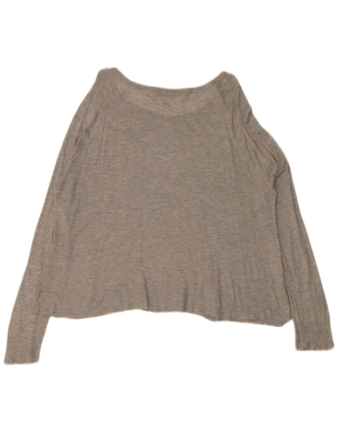 Zara blusa feminina oversized top UK 16 grande cinza
