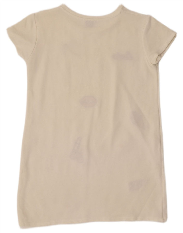 Zara Womens Trafaluc Túnica Top UK 10 Pequeno Off White