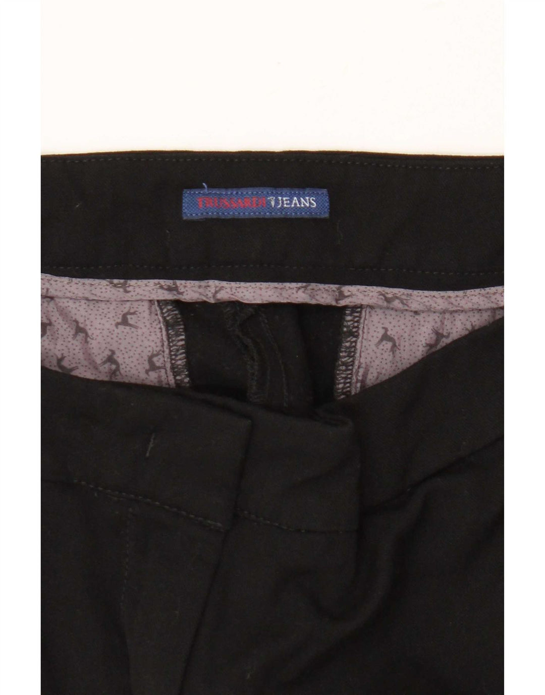 Calça feminina Trussardi reta cortada W32 L26 preta