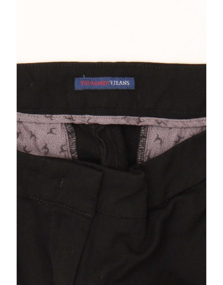 Calça feminina Trussardi reta cortada W32 L26 preta