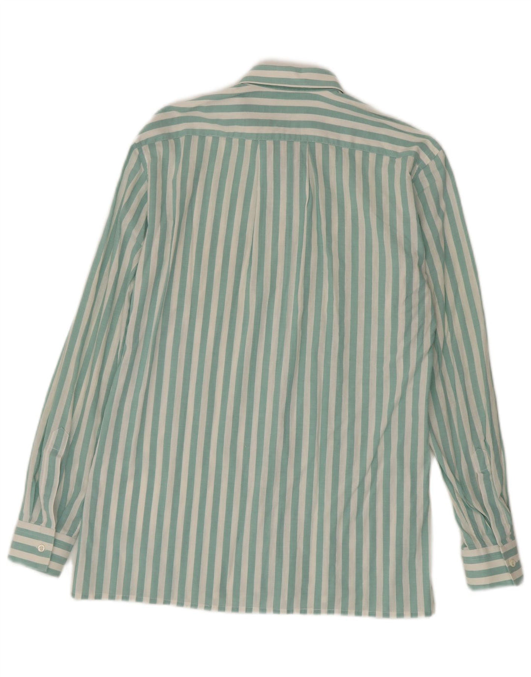 Camisa masculina vintage listrada verde média