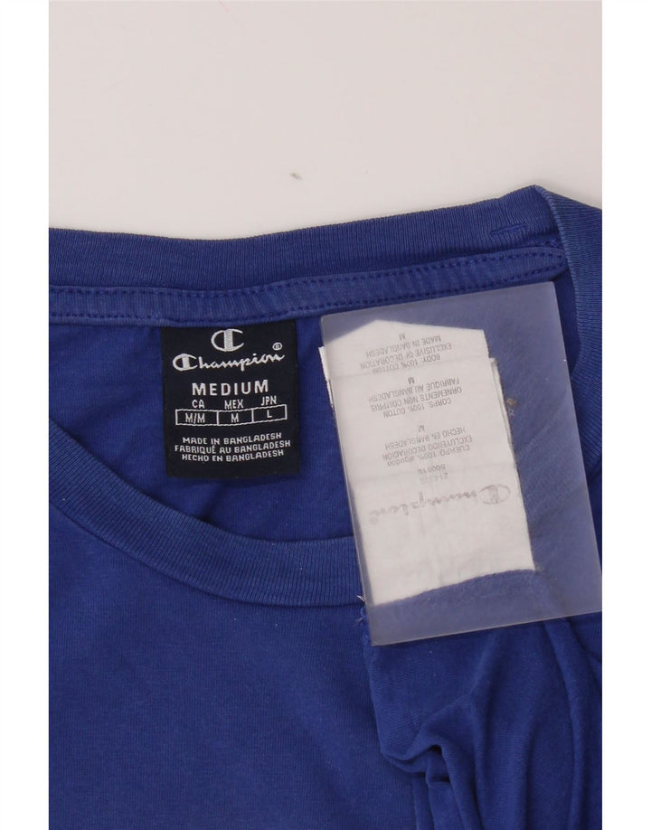 Camiseta masculina estampada Champion algodão azul médio
