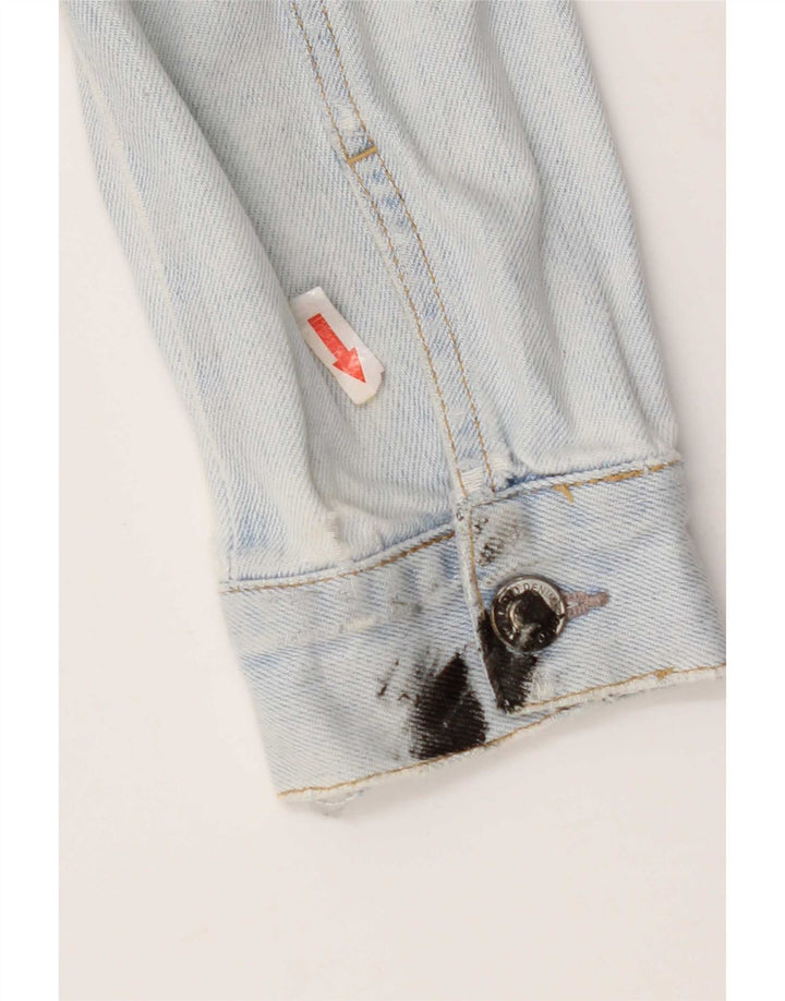Jaqueta jeans feminina Topshop Reino Unido 10 algodão azul pequeno