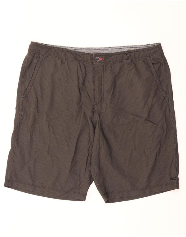 O'Neill Mens Chino Shorts W40 XL Grey Pinstripe Polyester