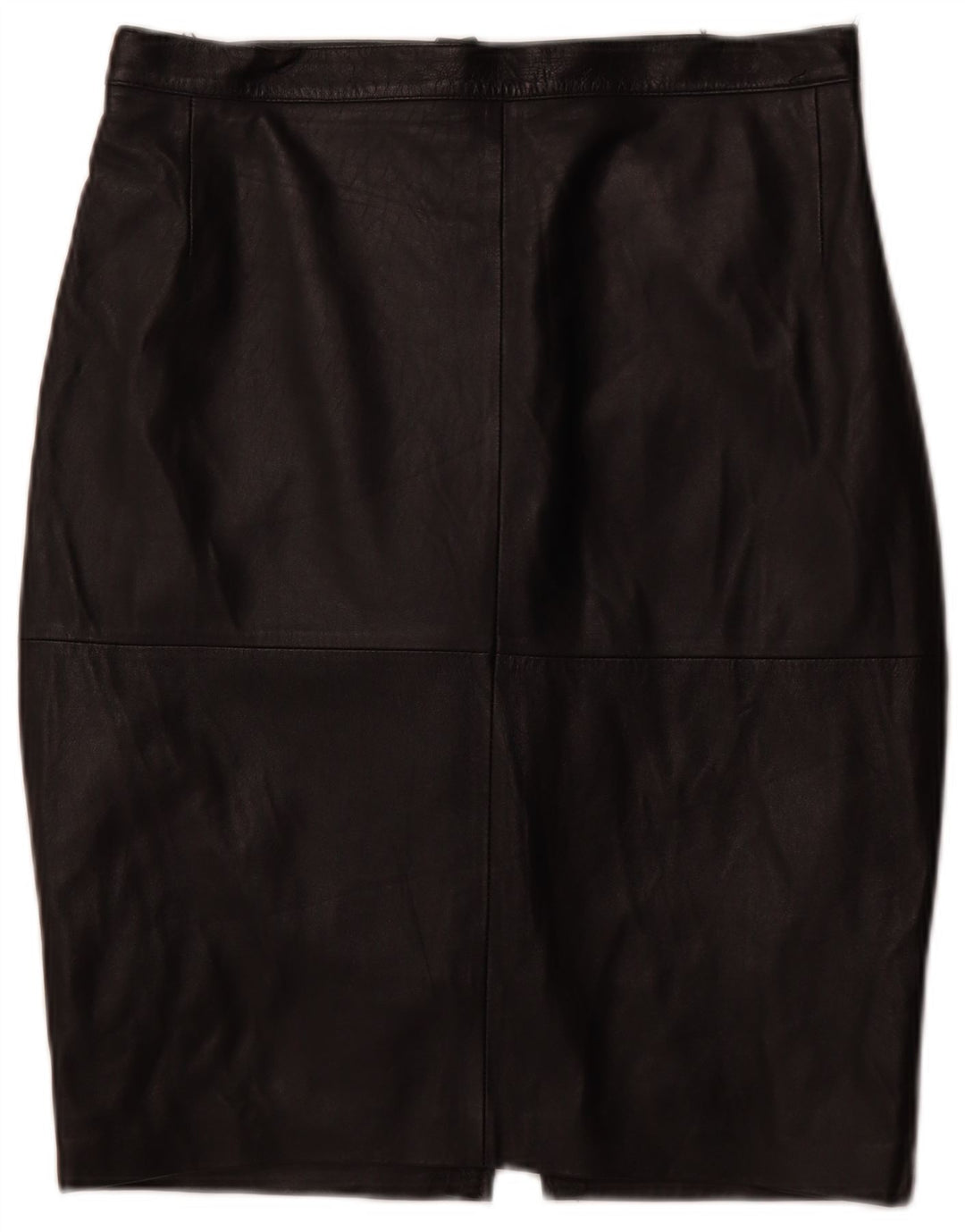 Saia lápis feminina de couro VINTAGE W30 médio preto