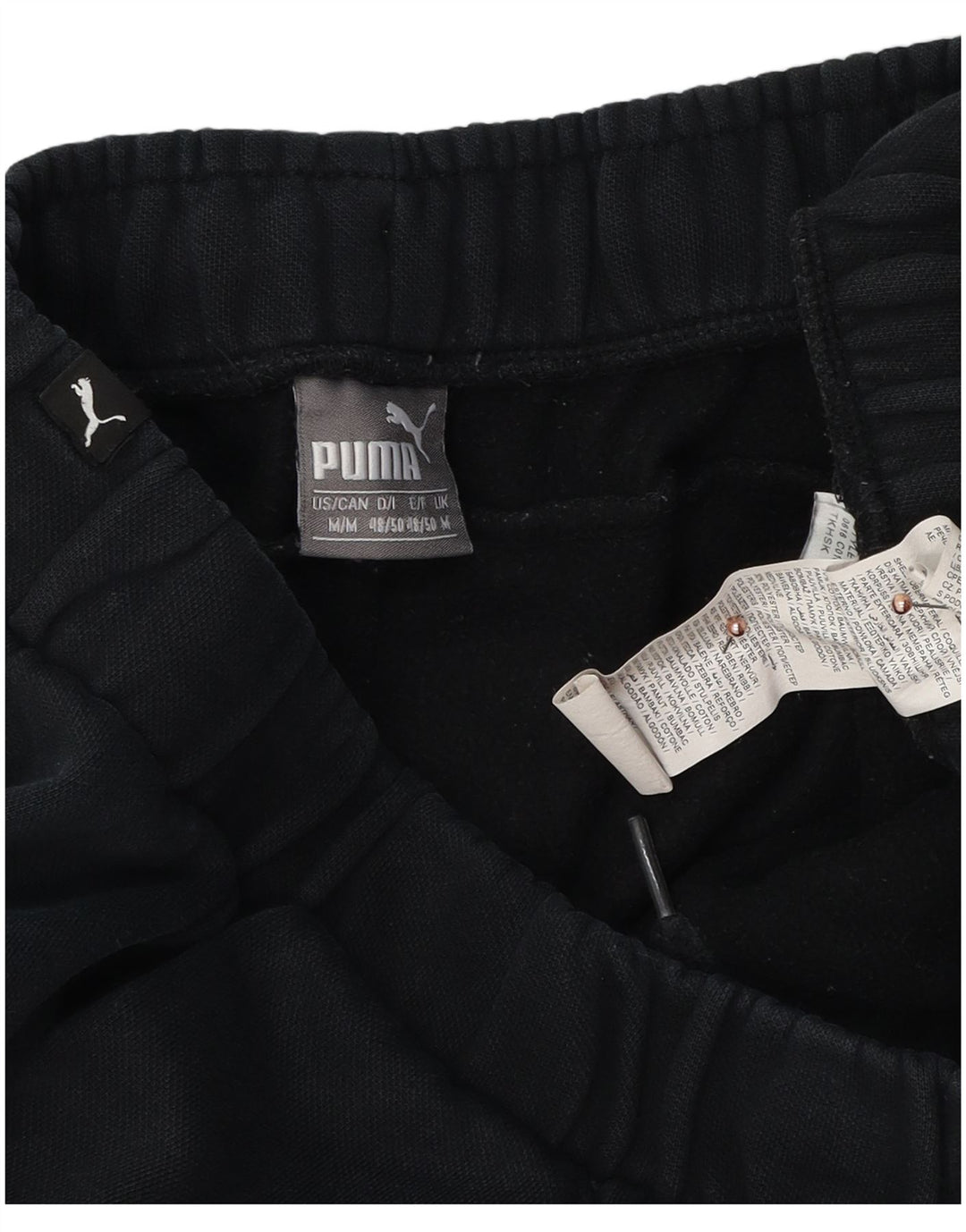 Calça de treino masculina Puma Graphic Joggers médio preto algodão
