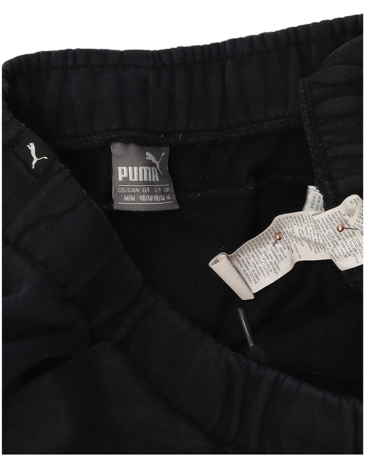 Calça de treino masculina Puma Graphic Joggers médio preto algodão