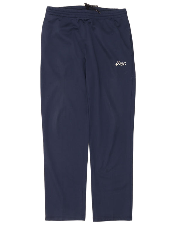 Calça de treino feminina Asics grande azul marinho poliéster esportivo