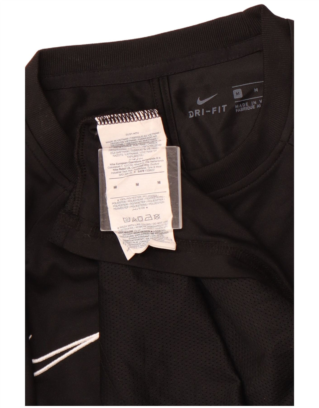 Camiseta masculina NIKE Top médio preto poliéster esportivo