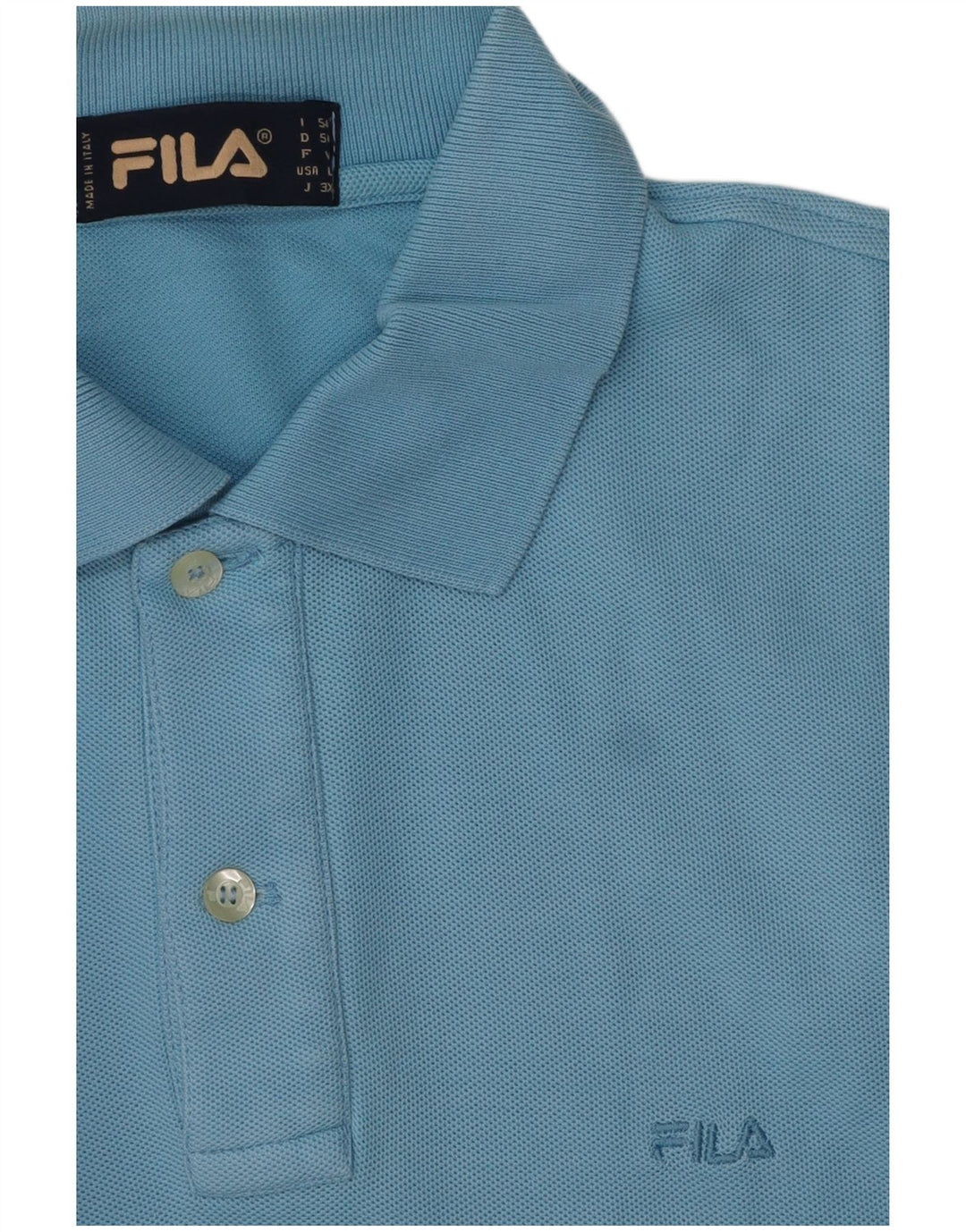 Camisa polo masculina Fila grande algodão azul