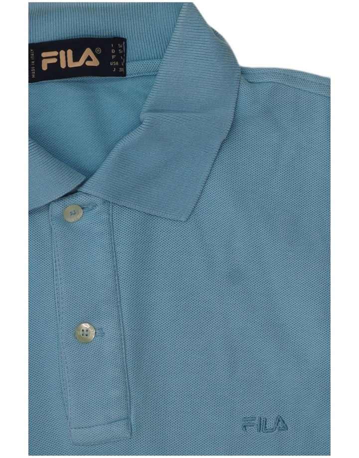 Camisa polo masculina Fila grande algodão azul
