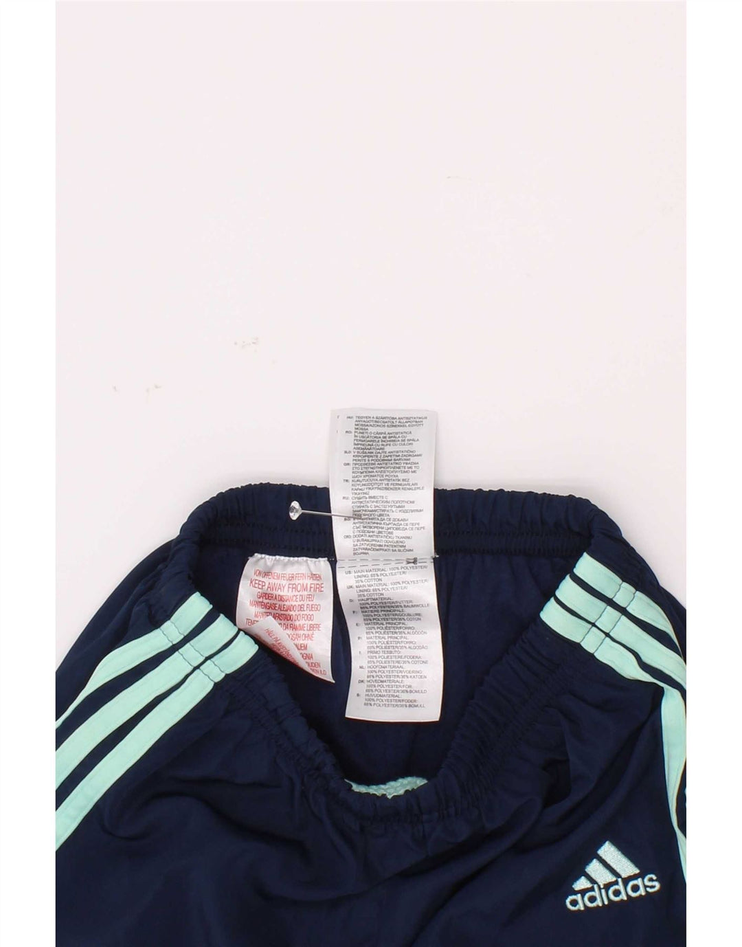Adidas meninos calças de treino joggers 3-4 anos azul marinho poliéster