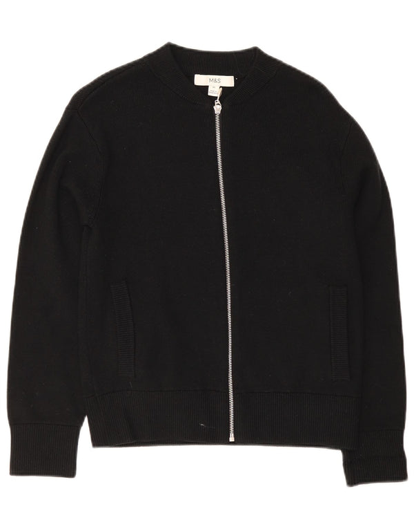 Suéter cardigã feminino Marks & Spencer UK 6 XS preto viscose