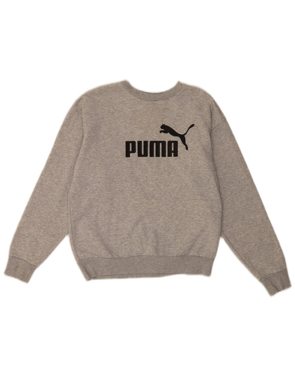 Puma Mens Graphic Moletom Jumper XS Algodão Cinza
